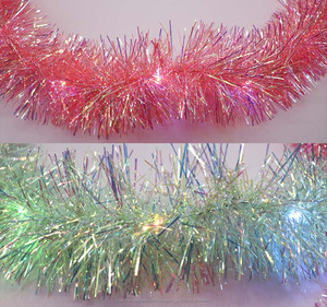 Neue Werbung ChristmasTinselFestival Dekorationen glow in <span class=keywords><strong>the</strong></span> dark lametta halskette - Product Image 3
