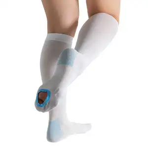 Compports OEM bout ouvert couleur blanche classe 2 genou haut bas anti embolie bas de compression médicale