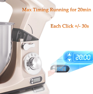 Robot pâtissier électrique 6QT 500W pour cuisine, mélangeur de pâte et de gâteaux, batteur sur socle - Product Image 2
