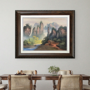 Handmade Trương Gia Giới <span class=keywords><strong>Avatar</strong></span> nông thôn sông phong cảnh tường nghệ thuật bằng đá Sa Thạch Sơn với vải cho trang trí nội thất và trang trí tác phẩm nghệ thuật - Product Image 4