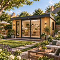 Studio de jardin préfabriqué pour maisons britanniques, pod moderne isolé pour l'artisanat, la lecture et l'espace créatif personnel