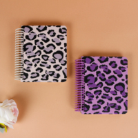 Cuaderno Espiral con Estampado de Leopardo A6 - 100 Hojas, Portátil y Fácil de Transportar, Ideal para Regalo