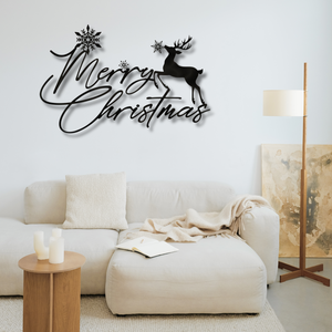 Décoration murale de Noël en métal noir artistique, élégante décoration de vacances pour le salon, la chambre à coucher, le bureau, provenant d'Inde - Product Image 4