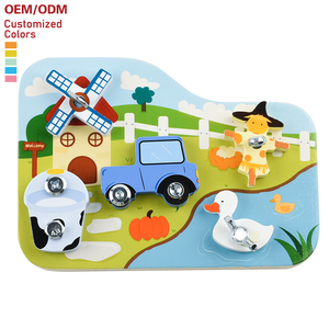 New Arrival Montessori Busy Board for Kids Wooden Screw Nut <b>Puzzle</b> Early Educational Disassembly Assembly Screw Toy - Product Image 3