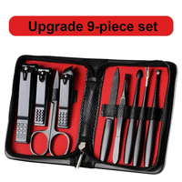 Nouveauté Kit de manucure 6 pièces avec logo personnalisable Kits de coupe-ongles avec sac à fermeture éclair Kit d'outils de beauté en acier inoxydable