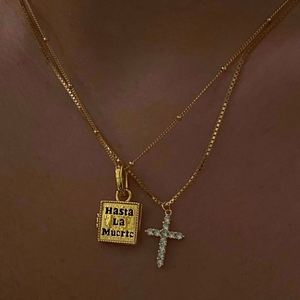 Collar de Acero Inoxidable Chapado en Oro de 21K con Forma de Libro, Resistente al Agua, Cadena Tipo Clip, Joyería para Mujer - Product Image 4