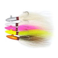 Umpan Pancing Bucktail Jig, Bulu Bucktail yang Mengalir, Kail Tajam untuk Memancing di Air Asin di Pantai