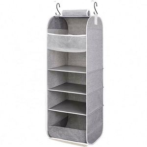 Organisateur de placard suspendu pliable sur mesure, 5 couches, en tissu non tissé - Product Image 1