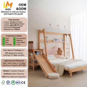 Convertible Sectional Wooden <strong>Children</strong> Sofa <strong>Bed</strong> Frame Toddler <strong>Bed</strong> <strong>with</strong> <strong>Slide</strong> and Storage Modern Kids Furniture for Boys Girls - Product Image 1