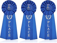 Cinta de satén OKAY de una sola cara para premios, roseta multicolor, ecológica, 100% poliéster, lavable, para eventos deportivos de competición