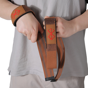 Wholesale Custom Logo Anime Berserk Gym Wrist Wraps Padded Lifting Straps Heavy Duty Neoprene Weightlifting Equipment - Product Image 1