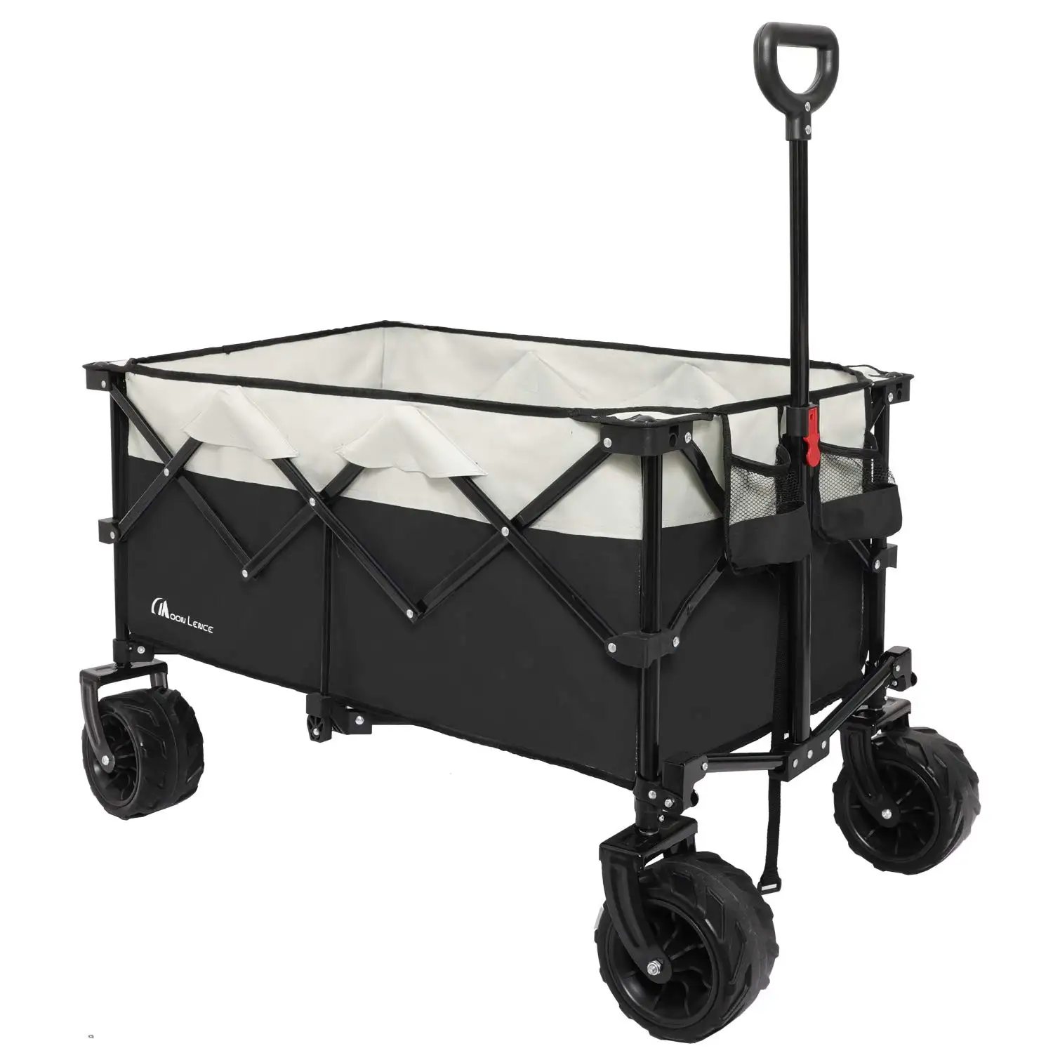 Wholesale Heavy-duty Outdoor Folding Garden Portable Utility Grocery Wagon Beach Cart with Four wheels and adjustable handle