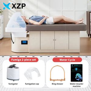 Nouveau design 2026 : Lit de <span class=keywords><strong>spa</strong></span> capillaire pour salon de coiffure avec casier, lit de massage et de shampoing pour thérapie à la vapeur capillaire - Product Image 6