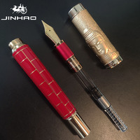 Stylo plume de luxe Jinhao Wudao, stylo plume en métal chinois, bouchon rotatif, écriture fluide, stylo de calligraphie