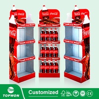Bouteille de vin et de bière personnalisée boisson en bouteille produit en papier carton ondulé présentoir pour sol support pour magasin de supermarché