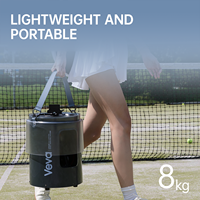 Lanceur de balles de pickleball intelligent JP-PTR2, contrôle par application, 50 balles, 6H d'autonomie, rechargeable, léger (8kg), machine d'entraînement portable
