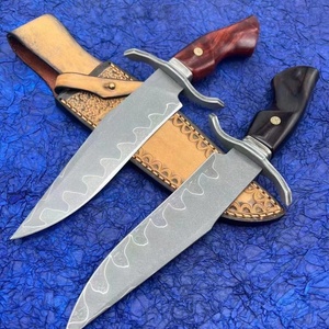 Couteau de poche tactique en acier inoxydable Damas de haute qualité LiuYun, manche en bois, étui, usage industriel DIY, OEM/ODM - Product Image 3