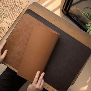 Modern PU Leather Placemat Textured Heat Insulation Table Mat Oil Resistant Durable Household Dining Mat Bowl Mat Welcome <b>Gifts</b> - Product Image 1