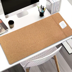 Tapis de Souris en Liège Caoutchouté 15W à Chargement Sans Fil, Liège Naturel Écologique, Matériau Recyclable, Tapis de Bureau, Cadeau Idéal - Product Image 3