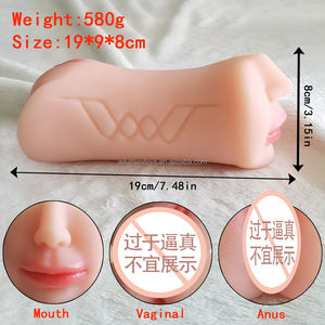 3 em 1 Soft Silicone Masculino Masturbadores Realista Bolso Pussy <span class=keywords><strong>Anus</strong></span> Boca Realista Sexo Oral Masturbação Manga para Homens - Product Image 6