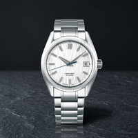 Reloj GS Grand Silver White S con Logotipo, Movimiento Seiko NH35, Esfera MOD de Zafiro, Correa de Acero Inoxidable de 20 mm, Estilo Deportivo de Buceo