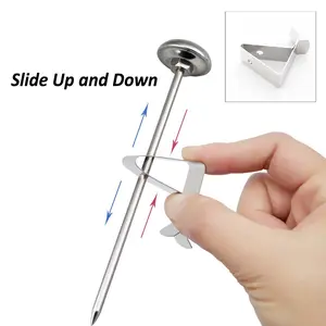 Моментальное считывание 1-дюймовый циферблат карманный термометр, лучший для кофе, приготовления пищи, термометр для кофе из нержавеющей стали - Product Image 5