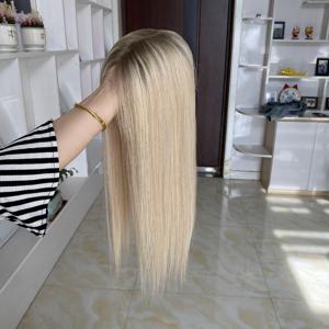 จัดส่งรวดเร็วสำหรับผู้หญิงฐานโมโนท็อปเปอร์ยุโรป5*6สีโมโนท็อปเปอร์ผม # สี SBT18-60ระบายอากาศฐานด้านบนวิก - Product Image 2