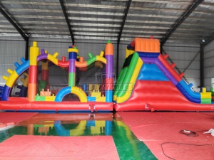 Parcours de défi gonflable interactif en PVC de 0,55 mm, style bloc, pour <span class=keywords><strong>location</strong></span> de jeux d'extérieur - Product Image 6
