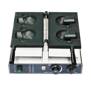 XEOLEO profesyonel ticari yapışmaz aperatif 2 adet Machine makinesi dondurma ayı şekli Waffle makinesi 1800W Waffle Waffle makinesi - Product Image 1