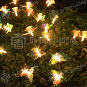 Lumière solaire décorative en forme de papillon à piquer dans le sol, pour rehausser l'atmosphère des zones panoramiques et des circuits nocturnes, attirant l'attention dans les jardins et les paysages extérieurs - Product Image 2
