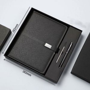 Ensemble cadeau de papeterie personnalisable en cuir PU avec carnet à couverture rigide, stylo et bouteille, journaux avec logo personnalisé, ensemble cadeau de carnet de luxe - Product Image 3