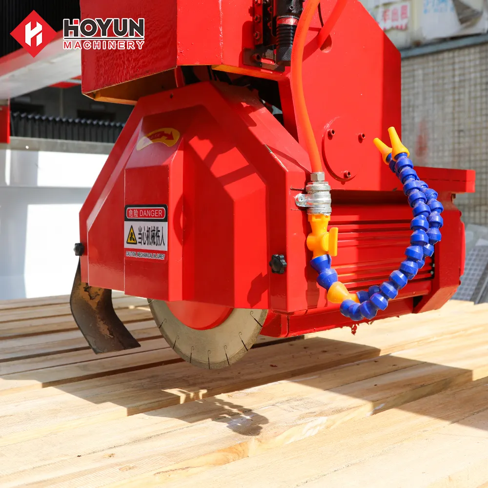 Hoyun The best supplier in China automatic cnc 4 axis bridge saw granite marble stone cutting machine price