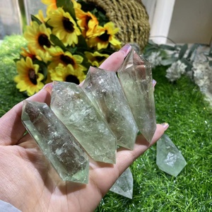치유를위한 녹색 석영 크리스탈 포인트 타워 DT Prasiolite 녹색 자수정 - Product Image 1