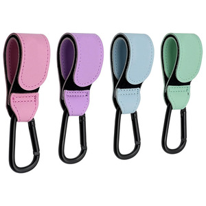 Mousqueton universel pour poussette et sacs, clips et crochets en cuir pour poussette, attache pour poussette, crochet pour poussette - Product Image 1
