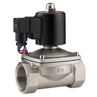 2S 1-1/2 "2-дюймовый 2/2 путь 24 В 220 В Электрический электромагнитный клапан нормально закрывается мембранный Водяной Клапан Из Нержавеющей Стали