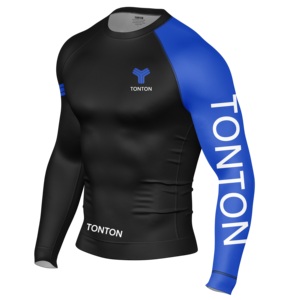 Chemises de compression à manches longues pour hommes Logo personnalisé Judo Running Polyester Guards Rash Guard - Product Image 2