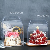 Boîte à gâteau en plastique transparent sur mesure en gros de 6 pouces pour gâteau