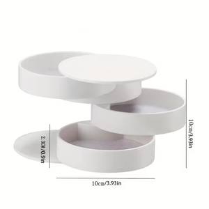 Caja de Almacenamiento Giratoria de Múltiples Niveles para Escritorio con Tapa, Caja de Joyería a Prueba de Polvo para Accesorios para el Cabello y Organizadores de Maquillaje - Product Image 6