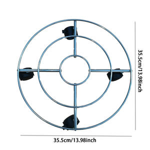 Soporte de maceta móvil de metal grande <span class=keywords><strong>con</strong></span> 4 <span class=keywords><strong>ruedas</strong></span> giratorias <span class=keywords><strong>Base</strong></span> de maceta redonda móvil <span class=keywords><strong>para</strong></span> planta en maceta doméstica <span class=keywords><strong>para</strong></span> uso doméstico - Product Image 4
