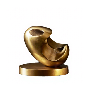 Vaisselle Abstraite Sculpture En Or pour Salon Nouveau Design Moderne Abstrait Sculpture En Aluminium pour Bureau Bureau - Product Image 1