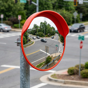 Grand miroir convexe de sécurité routière 120 cm en PC, angle de vision de 180°, grande réflexion pour coin de route et intérieur - Product Image 1