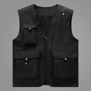 Chaleco de Seguridad Laboral con Múltiples Bolsillos, Chaqueta de Seguridad para Voluntarios de Rescate de Emergencia, Ropa de Trabajo para Exteriores - Product Image 6