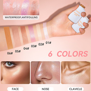 Barra de Contorno Iluminadora para Piel Clara, Acabado Natural con Brillo Ligero, Rubor para Mejillas con Destellos Finos para Mujer - Product Image 5