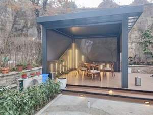 Pérgola Moderna Minimalista de Aluminio, Diseño de Marco Estrecho para <span class=keywords><strong>Terraza</strong></span> en Azotea y Balcón - Product Image 2