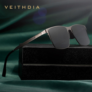 Veithdia Men's Square <b>Frame</b> Sunglasses 8226 Metal <b>Frame</b> Nylon Lens UV400 Protection Type 3 Sunshades - Product Image 2