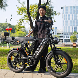 Bicicleta eléctrica X50 de 20 pulgadas con neumáticos gruesos, motor trasero de 250W, 7 velocidades, cuadro de aluminio, bicicletas eléctricas urbanas y de gravel para hombres, E-Bike UE - Product Image 3