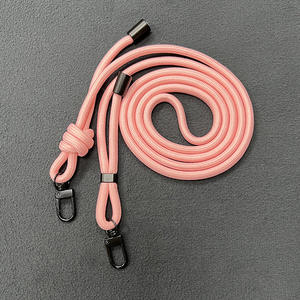6mmデュアルクリップロープクロスボディストラップ取り外し可能調節可能な携帯電話ストラップロングネックハングフックコード自転車荷物ロープ - Product Image 1