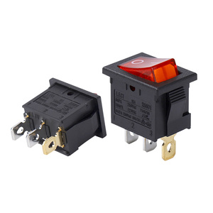 Leci 3pin on-off cung cấp điện Rocker chuyển đổi với ánh sáng màu đỏ chức năng ON-OFF Rocker chuyển đổi - Product Image 1