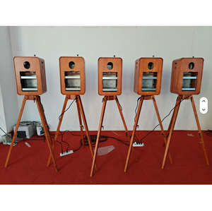 YPT Cabina Fotografica Retrò in Legno per Feste/Matrimoni con Touchscreen da 18,5 Pollici, Wi-Fi, Bluetooth Compatibile con <span class=keywords><strong>iPad</strong></span>/Fotocamera, Smartphone, SLR e Telecomando - Product Image 5
