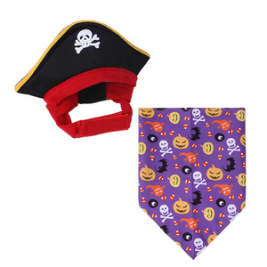 Disfraz de pirata caribeño con estampado de esqueleto, sombrero, disfraz de pirata, decoraciones para Cosplay, gato, perro, conjunto de Bandana - Product Image 5